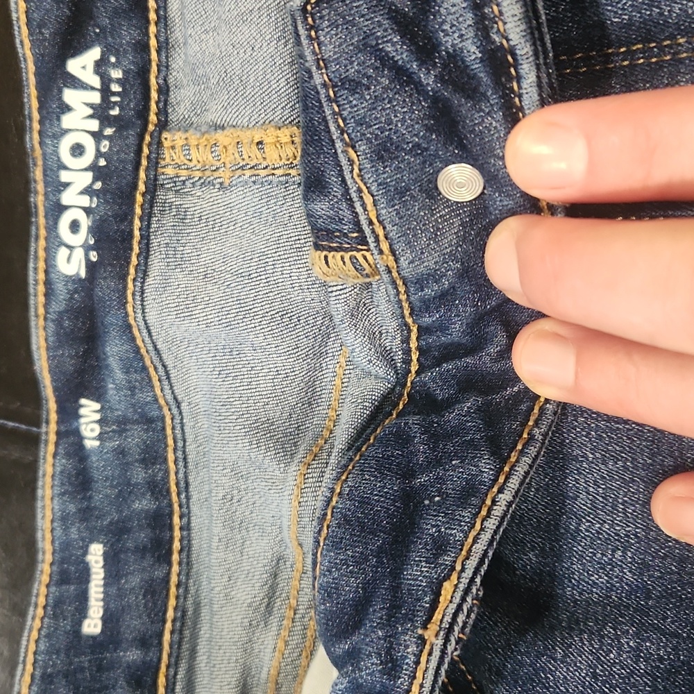 Blue Denim/bermuda Jean Shorts - Picture 5 of 8